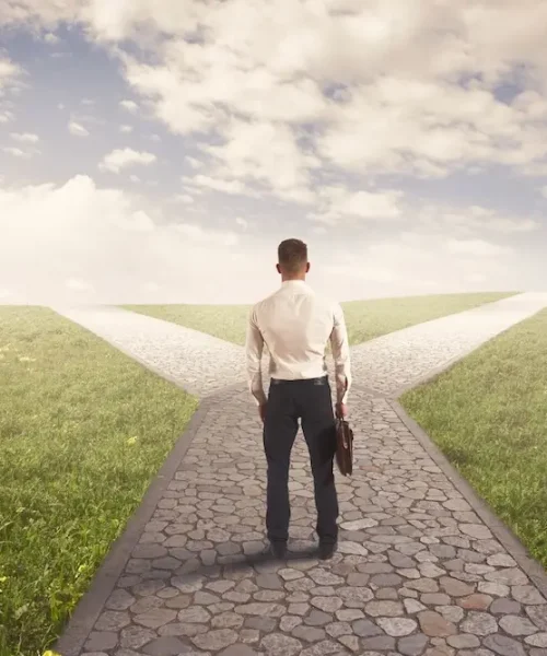 The right destination of a businessman